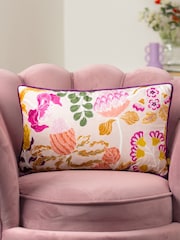 Furn Pink Protea Floral Feather Filled Cushion - Image 1 of 5