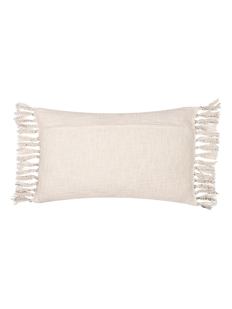 Yard Sono Ink Abstract Fringed Polyester Filled Cushion - Imagem 2 de 5