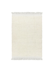 Yard Ecru Beige Ulsmere Boucle Fringed Throw - Image 3 of 6