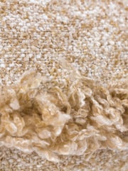Yard Biscuit Brown Doze Woven Fringed Polyester Filled Cushion - Image 5 of 6