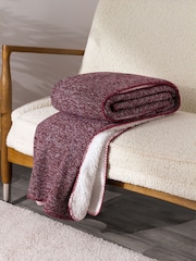 Furn Purple Nurrel Sherpa Knitted Throw - Image 1 of 3
