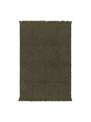 Yard Lichen Green Ulsmere Boucle Fringed Throw - Image 3 of 5