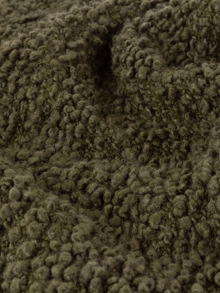 Yard Lichen Green Ulsmere Boucle Fringed Throw - Image 5 of 5