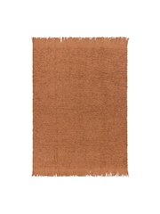 Yard Ginger Brown Ulsmere Boucle Fringed Throw - Image 2 of 5