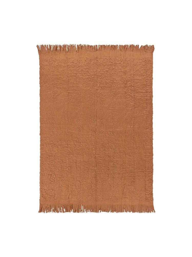 Yard Ginger Brown Ulsmere Boucle Fringed Throw - Image 3 of 5
