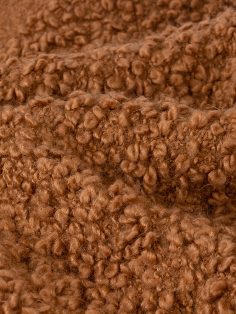 Yard Ginger Brown Ulsmere Boucle Fringed Throw - Image 4 of 5