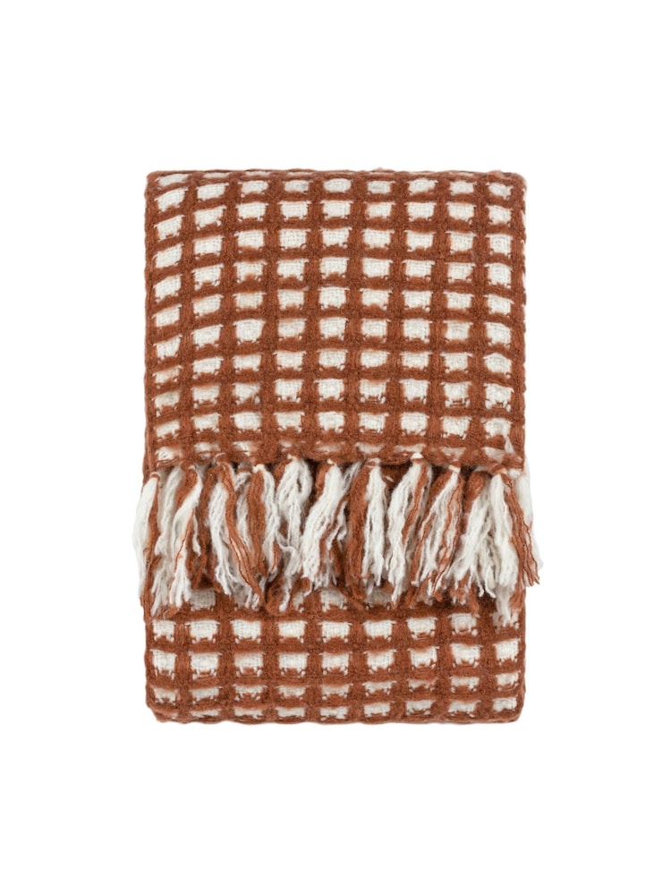 Furn Red Toasty Waffle Throw - Image 2 of 3