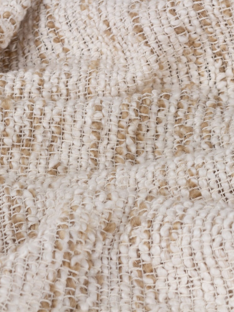 Yard Natural Beige Heath Cotton Tasselled Throw - Image 4 of 4