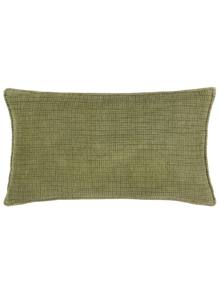 Yard Khaki 40 x 60cm Ribble 100% Cotton Polyester Filled Cushion - Image 2 of 7