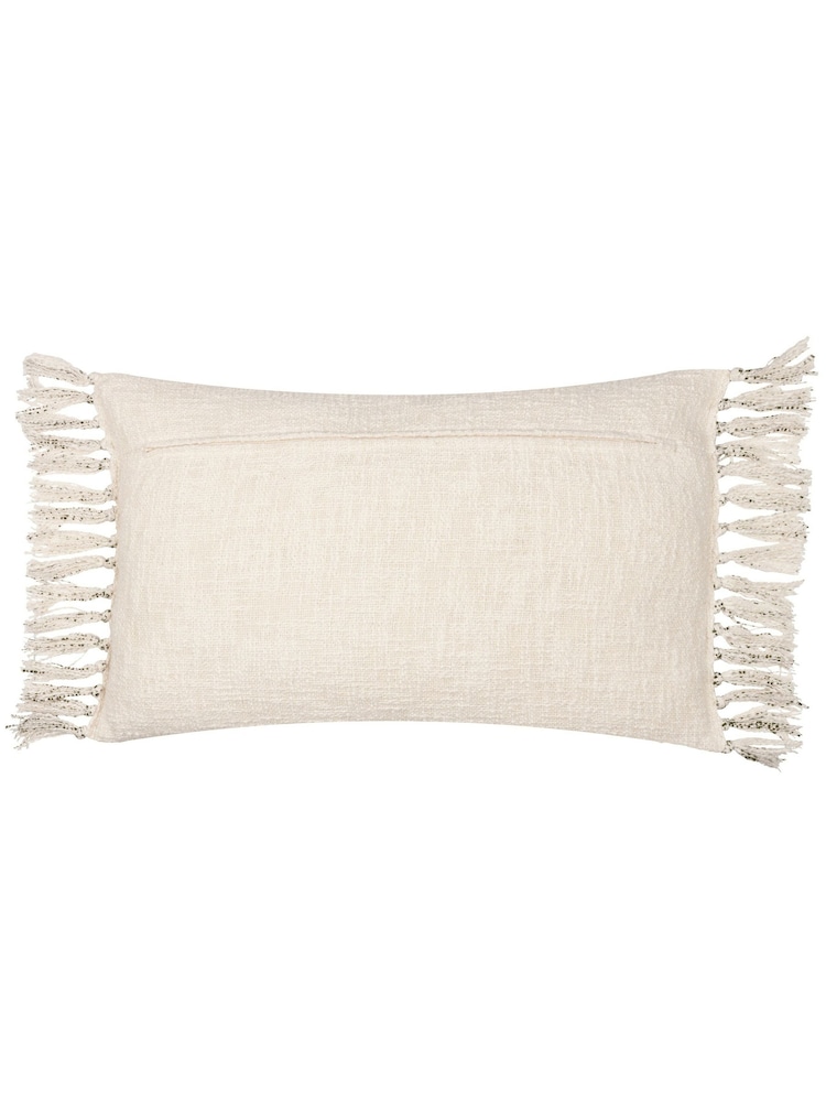 Yard Black Sono Ink Abstract Fringed Feather Filled Cushion - Image 4 of 7