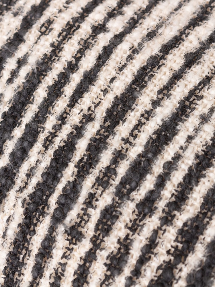 Yard Black Sono Ink Abstract Fringed Feather Filled Cushion - Image 6 of 7