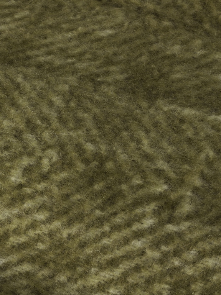 Yard Natural Beige/Moss Green Rawton Ombre Herringbone Throw - Image 2 of 4 Yard Natural Beige/Moss Green Rawton Ombre Herringbone Throw - Image 2 of 4
