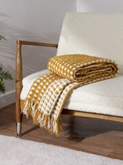 Furn Yellow Toasty Waffle Throw - Image 1 of 3