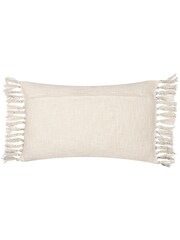 Yard Olive Green Sono Ink Abstract Fringed Feather Filled Cushion - Image 4 of 7