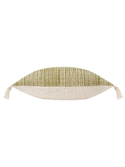 Yard Olive Green Sono Ink Abstract Fringed Feather Filled Cushion - Image 5 of 7