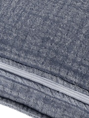 Yard Ink Blue 40 x 60cm Ribble 100% Cotton Polyester Filled Cushion - Image 6 of 8