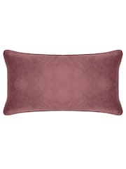 Wylder Nature Purple Wild Garden Mushroom Velvet Piped Feather Filled Cushion - Image 4 of 7
