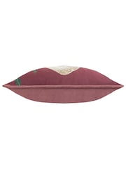 Wylder Nature Purple Wild Garden Mushroom Velvet Piped Feather Filled Cushion - Image 5 of 7