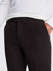 MOSS Brown Tailored Fit Moleskin 100% Cotton Trousers - Image 3 of 3