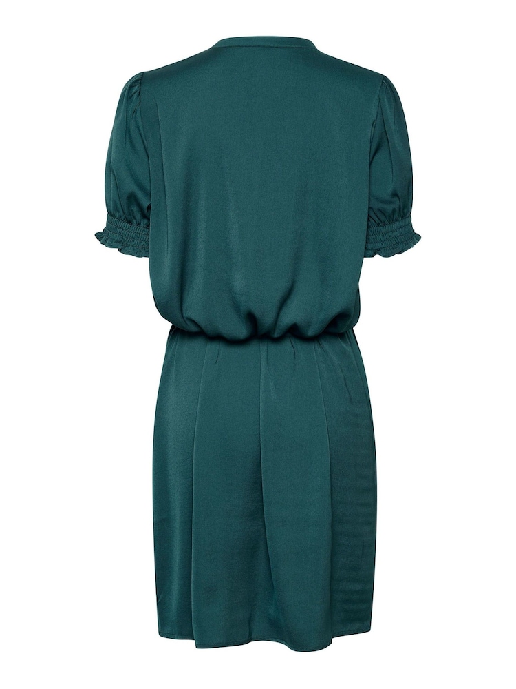 Saint Tropez Green Nunni Above Knee Length Belted Dress - Image 6 of 6