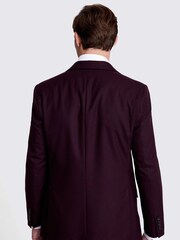 MOSS Claret Red Tailored Fit Flannel Jacket - Image 3 of 6