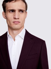 MOSS Claret Red Tailored Fit Flannel Jacket - Image 6 of 6