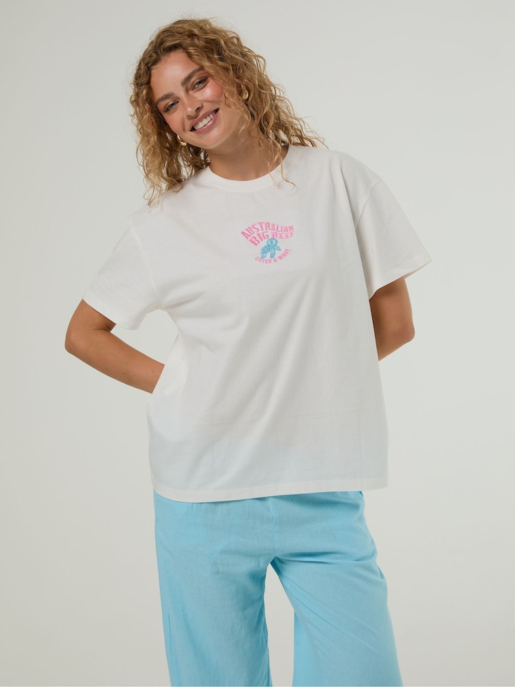 Skinnydip White Disney Finding Nemo Catch The Current T-Shirt - Image 1 of 5