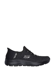 Skechers Black Chrome Pink Womens Slip In Summits Dazzling Haze Trainers - Image 1 of 5