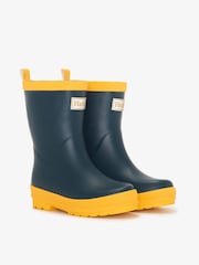 Hatley Blue Waterproof Matte Rain Boots - Imagen 2 de 8
