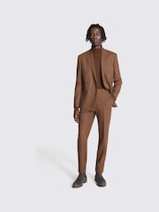 MOSS Brown Slim Fit Copper Flannel Jacket - Image 3 of 5