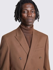 MOSS Brown Slim Fit Copper Flannel Jacket - Image 4 of 5
