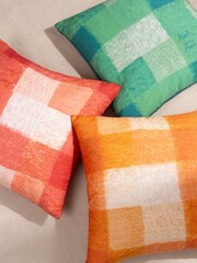 Furn Pink Alma Check Polyester Filled Cushion - Image 5 of 6