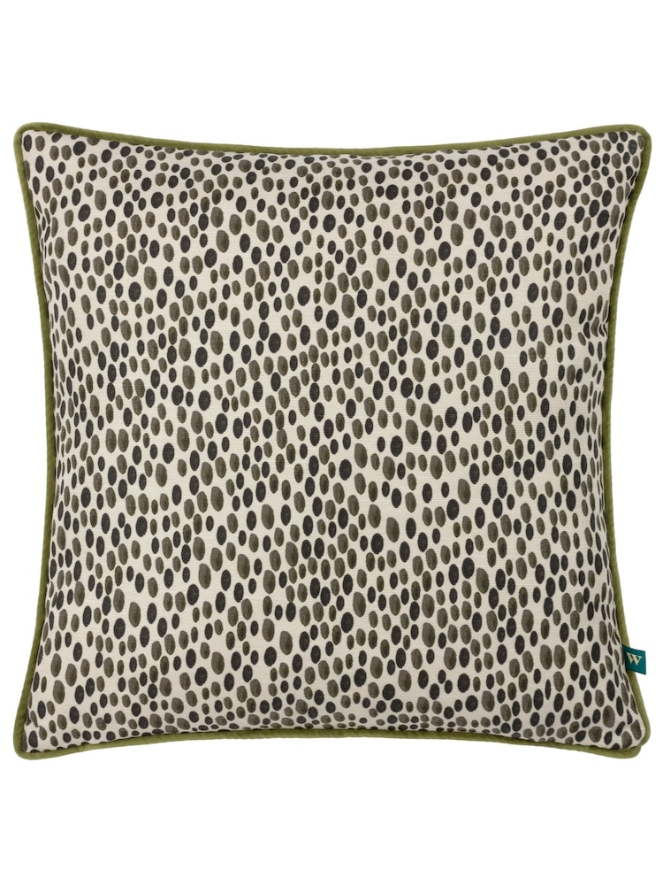 Wylder Tropics Green Nympha Abstract Spot Polyester Filled Cushion - Image 2 of 6