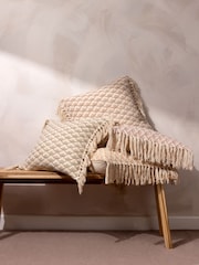 Yard Honey Yellow Saku Blossom Fringed Polyester Filled 100% Cotton Cushion - Image 2 of 7