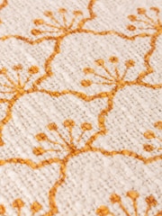 Yard Honey Yellow Saku Blossom Fringed Polyester Filled 100% Cotton Cushion - Image 6 of 7