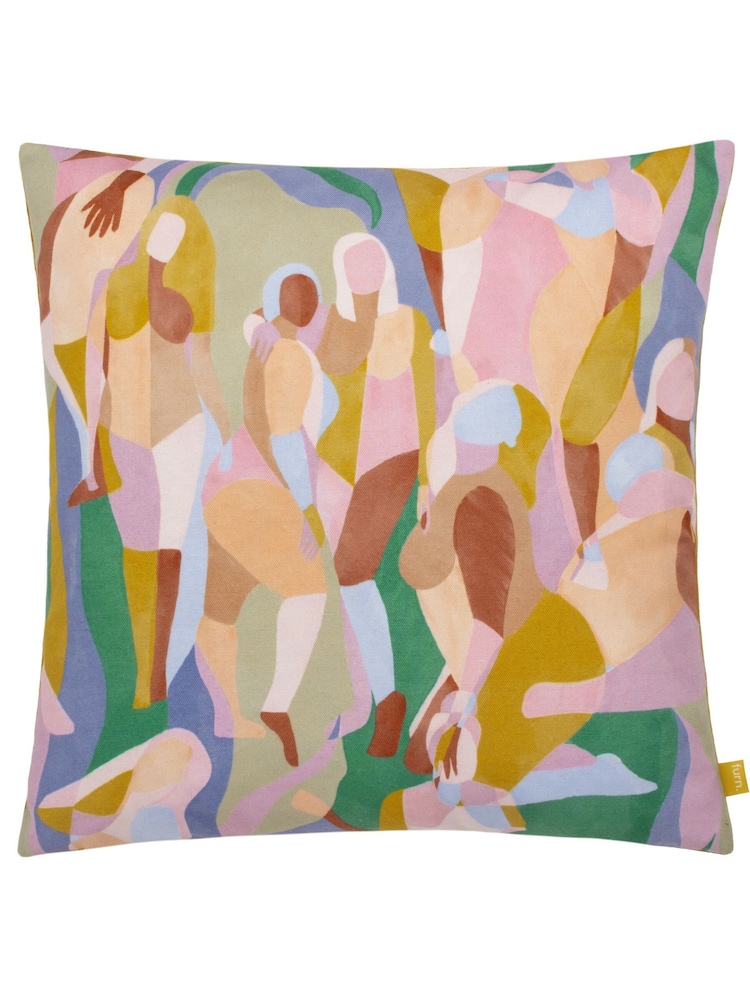 Furn Pink Self Love Abstract Feather Filled Cushion - Image 2 of 5