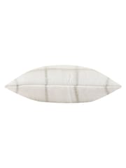 Yard Natural Beige Yarrow Check Polyester Filled Cushion - Image 4 of 6