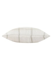 Yard Natural Beige Yarrow Check Feather Filled Cushion - Image 4 of 6