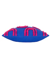 Heya Home Blue Archie Tufted Feather Filled Cushion - Image 5 of 7