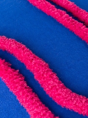 Heya Home Blue Archie Tufted Feather Filled Cushion - Image 6 of 7