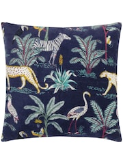 Wylder Blue Wilds Tropical 100% Cotton Polyester Filled Cushion - Image 3 of 6