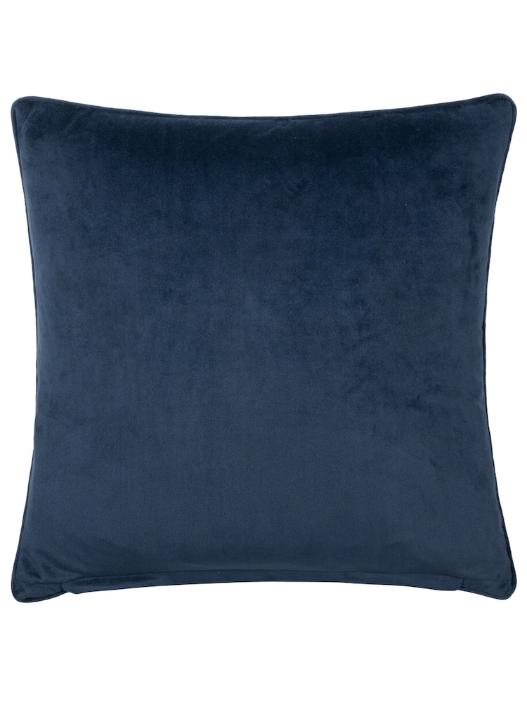 Paoletti Blue Stratus Jacquard Feather Filled Cushion - Image 3 of 6