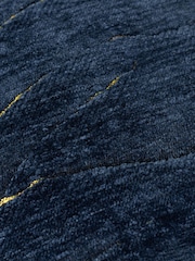 Paoletti Blue Stratus Jacquard Feather Filled Cushion - Image 5 of 6