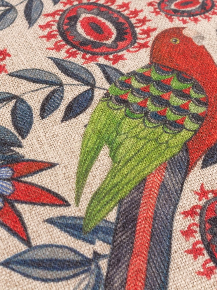 Wylder Akamba Mirrored Parrots Tropical Polyester Filled Cushion - Image 5 of 5