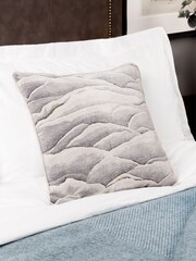 Paoletti Grey Stratus Jacquard Polyester Filled Cushion - Image 1 of 6