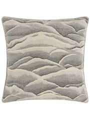 Paoletti Grey Stratus Jacquard Polyester Filled Cushion - Image 2 of 6