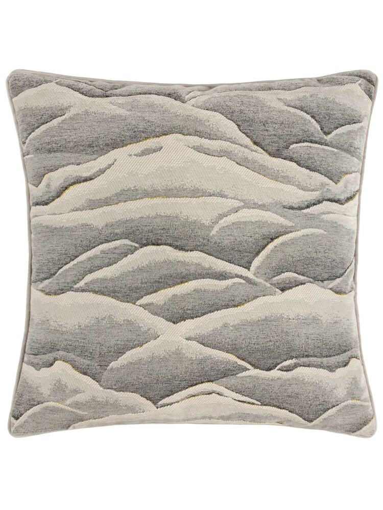 Paoletti Grey Stratus Jacquard Polyester Filled Cushion - Image 2 of 6