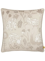 Furn Grey Nook Velvet Piped Polyester Filled Cushion - Image 2 of 5