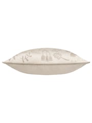 Furn Grey Nook Velvet Piped Polyester Filled Cushion - Image 5 of 5