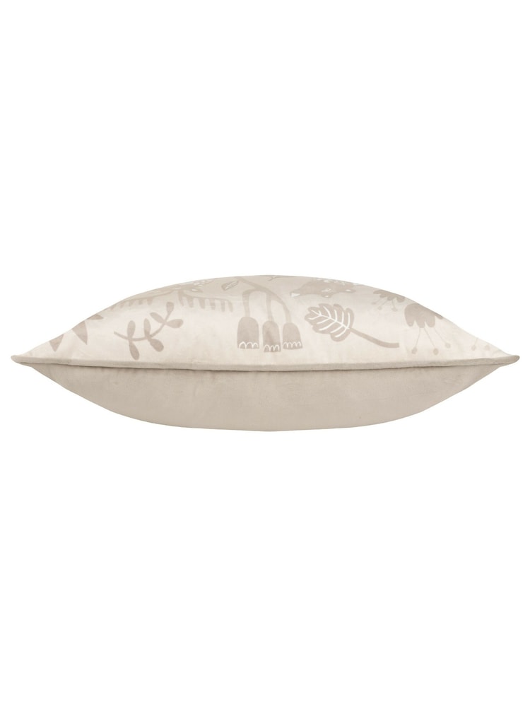 Furn Grey Nook Velvet Piped Polyester Filled Cushion - Image 5 of 5